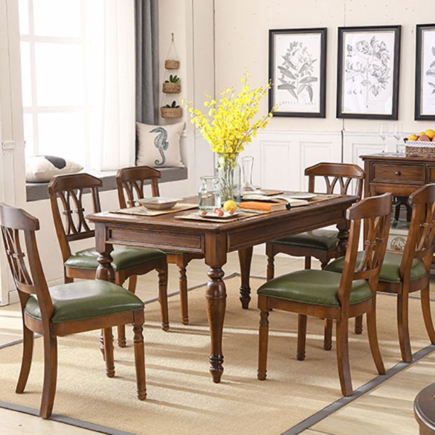 Minimalist Brown Rectangle Table Solid Wood Kitchen Dining Table with 4 Legs Clearhalo ' dining_table' 'Dining Tables & Seating' 'Dining Tables' 'furn' 'furn_dining_table' 'Furniture' 'furniture_dining_table' 'Kitchen & Dining Furniture' 'kitchen&dining_furn' 'kitchen' 'kitchen_dining_table' 1200x1200_53967347-b16d-4bbf-8ea9-3458aebedf28
