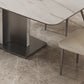 Modern Rectangle Dining Table Sintered Stone Table with Metal Legs for Home Clearhalo 'Dining Tables & Seating' 'Dining Tables' 'dining_table' 'furn' 'furn_dining_table' 'Furniture' 'Kitchen & Dining Furniture' 1200x1200_53968111-d7ad-42c5-ae48-3af364752187