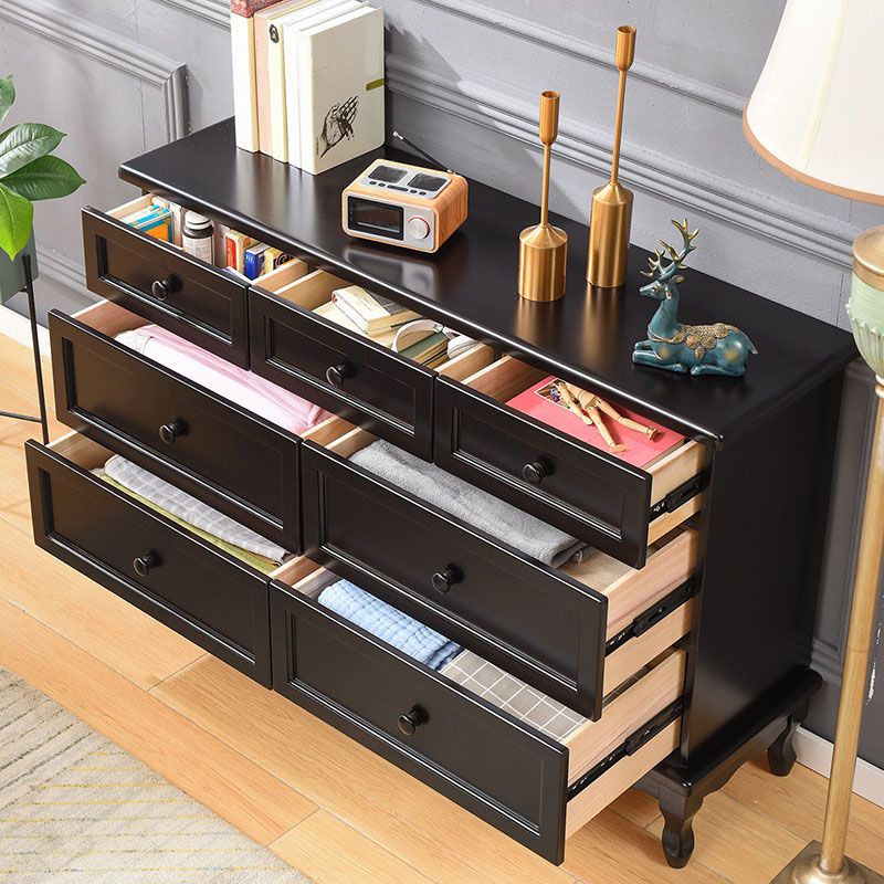 Tradizionale comatatore in legno per la camera da letto con cassetto