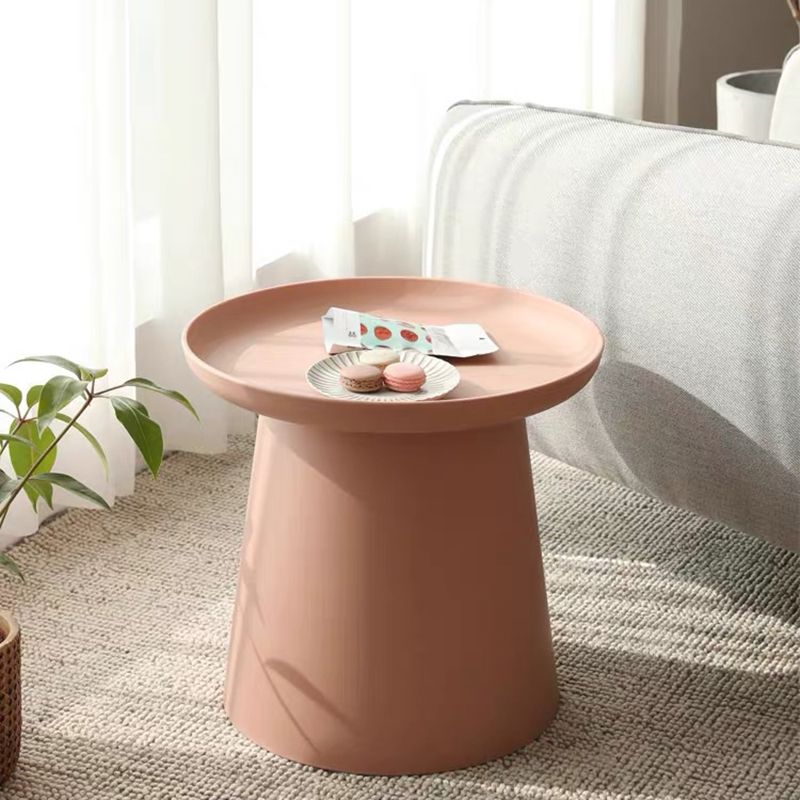 65/5000 Modern Style Wood/plastic Countertop Plastic Base Round Side Table
