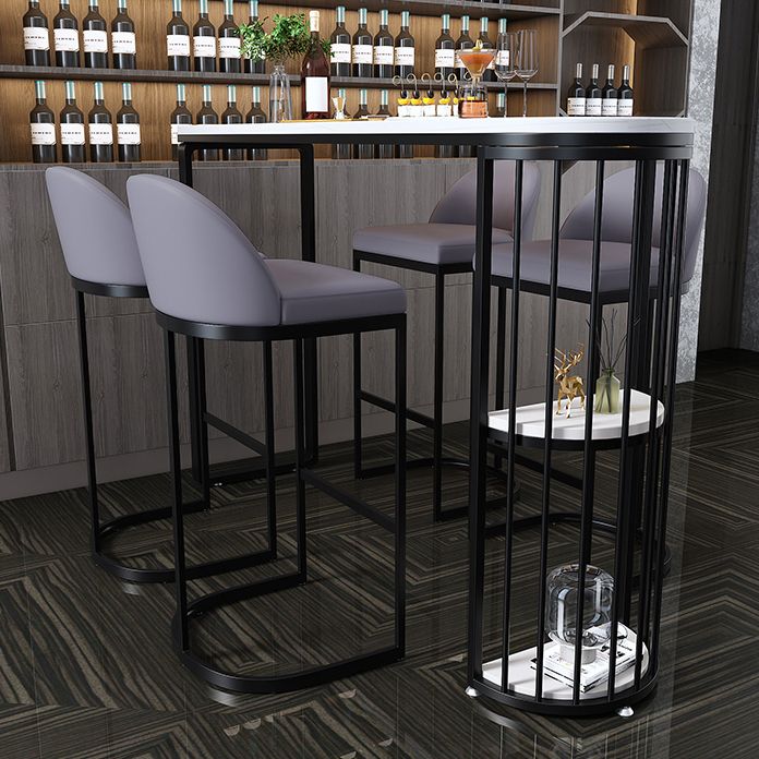 Industrial White Stone Top Counter Table 42-inch Height Table for Living Room Clearhalo 'Bar Furniture' 'Bar Tables' 'bar_tables' 'furn' 'furn_bar_tables' 'Furniture' 'furniture_bar_tables' 'Kitchen & Dining Furniture' 'kitchen&dining_furn' 'kitchen' 1200x1200_539b5f24-3188-42a9-bf1c-1e09750bf46c