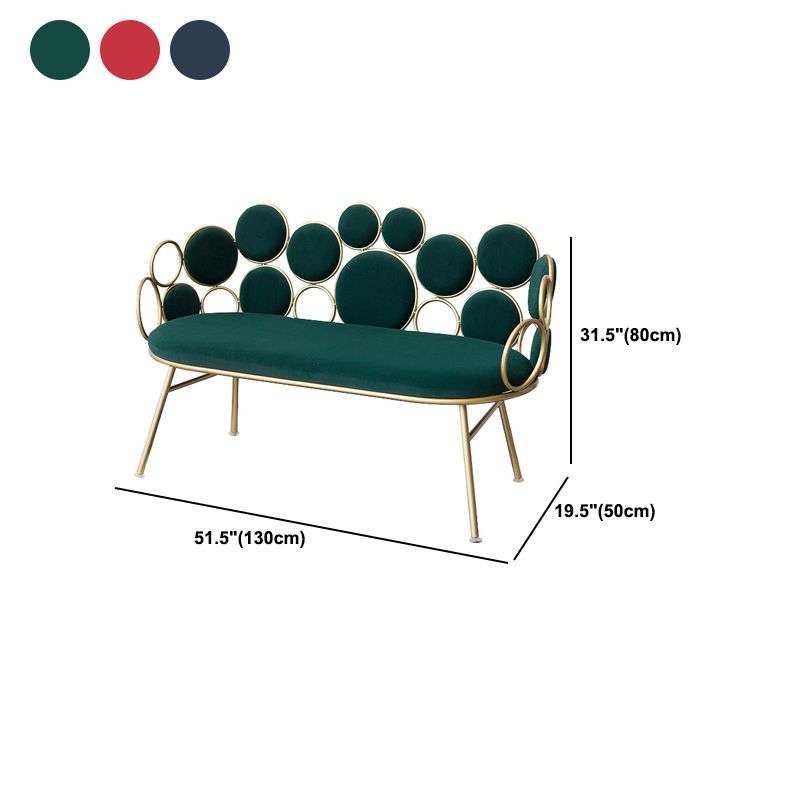 Modern Velvet 2-seat Sofa 31.49" H Sloped Arm Metal Frame Settee Clearhalo 'furn' 'furn_sofas' 'Furniture' 'Living Room Furniture' 'Sofa' 'sofas' 1200x1200_539bc6d1-1290-4f37-9430-de7ed698235a
