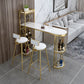 Contemporary 1/2/3 Pieces Bar Table Set Stone Bar Table with Bar Stool Clearhalo 'Bar Furniture' 'furn' 'furn_home_bar_bar_sets' 'Furniture' 'Home Bars & Bar Sets' 'home_bar_bar_sets' 'Kitchen & Dining Furniture' 1200x1200_539d8dcc-934c-4de5-9c72-20d2ea137549