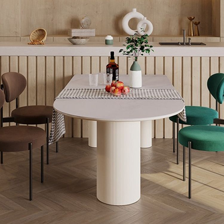 Metal Contemporary Free Form Dining Table Sintered Stone Dining Table with 3 Legs Clearhalo ' dining_table' 'Dining Tables & Seating' 'Dining Tables' 'furn' 'furn_dining_table' 'Furniture' 'furniture_dining_table' 'Kitchen & Dining Furniture' 'kitchen&dining_furn' 'kitchen' 'kitchen_dining_table' 1200x1200_539dc971-c8d1-4ae9-9e4b-10f08c7a2f4f