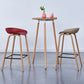Contemporary Plastic Bucket Low Back Bar Stools with Metal Base