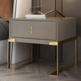 Faux Leder-Nachttisch 1-Zauberer 21 Zoll hohe moderne Beine inklusive Nachttisch enthalten