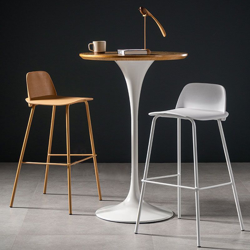 Modern Plastic Seats Macron Barstool Metal 4 Legs Bar Stool for Indoor, Set of 2 Clearhalo 'Bar Furniture' 'Bar Stools' 'bar_stools' 'furn' 'furn_bar_stools' 'furniture_bar_stools' 'Kitchen & Dining Furniture' 'kitchen&dining_furn' 'kitchen' 'kitchen_furn' Furniture' 1200x1200_539fce40-5699-458d-9ed9-03126611d7c8