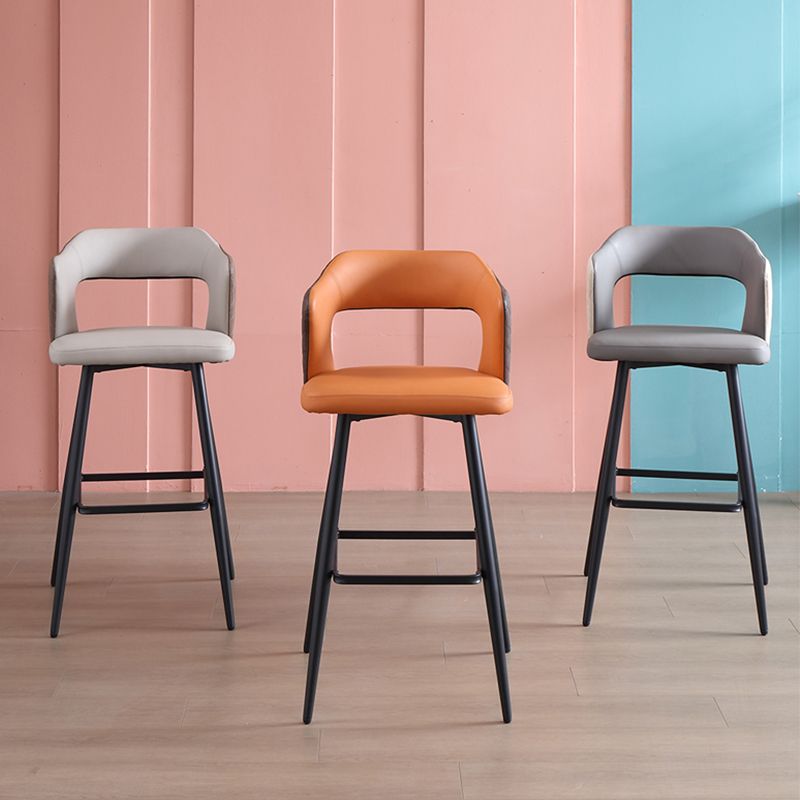 Modern Style Bar Stool Leather Counter Stool for Dining Room