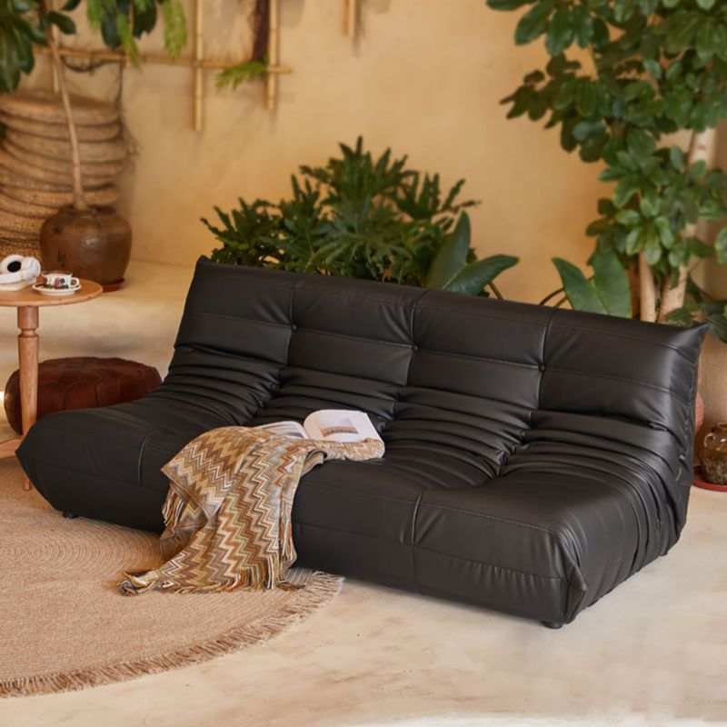 3-Seater Tufted Faux Leather Sofa Contemporary 70.9" W Armless Seating Clearhalo 'furn' 'furn_sofas' 'Furniture' 'Living Room Furniture' 'Sofa' 'sofas' 1200x1200_53a0c02c-a9d8-4b3f-ab5e-7bc4e332a6df