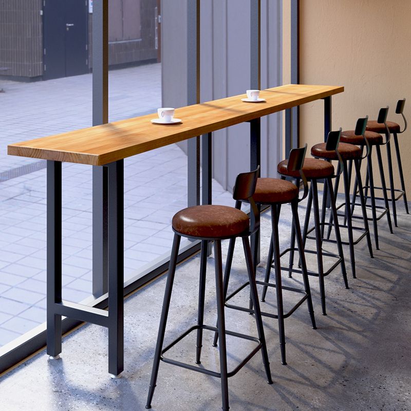Rechthoek houten bovenste toonbank industriële balktafel voor eetkamer