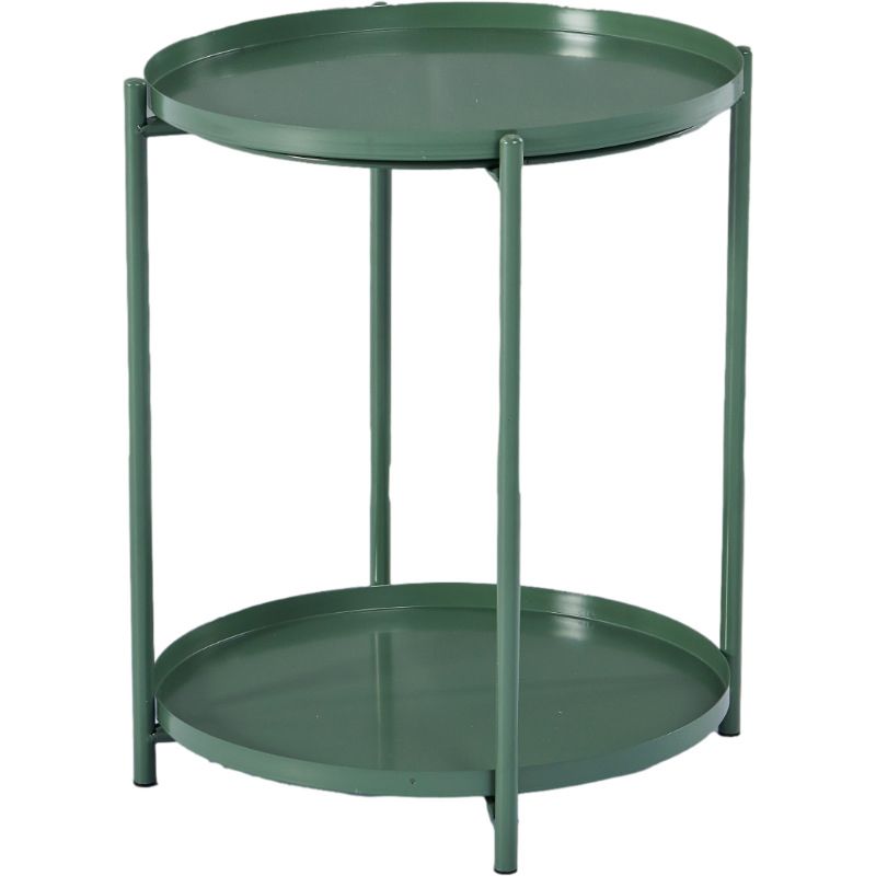 4 gambe Materiale di ferro da design Materiale in ferro verde/bianco/giallo Tavolo rotondo superiore tavolino