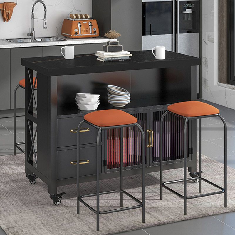 Da pranzo a casa moderno tavolo da preparazione in marmo isola con cassetto