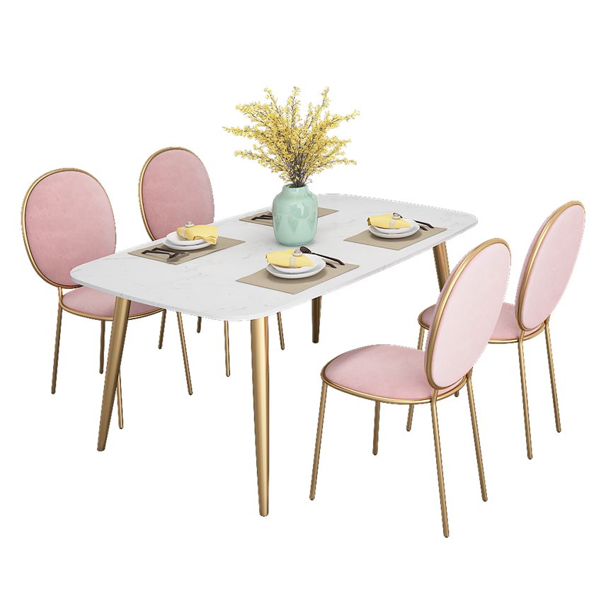 Scandinavian Kitchen Dining Room Set with Sintered Stone Top and 4 Legs Base Dining Furniture Clearhalo 'Dining Room Sets' 'Dining Tables & Seating' 'dining_room_set' 'furn' 'furn_dining_room_set' 'Furniture' 'furniture_dining_room_set' 'Kitchen & Dining Furniture' 'kitchen&dining_furn' 'kitchen' 1200x1200_53a47334-f7ce-472d-853c-8ffaf1546c2e