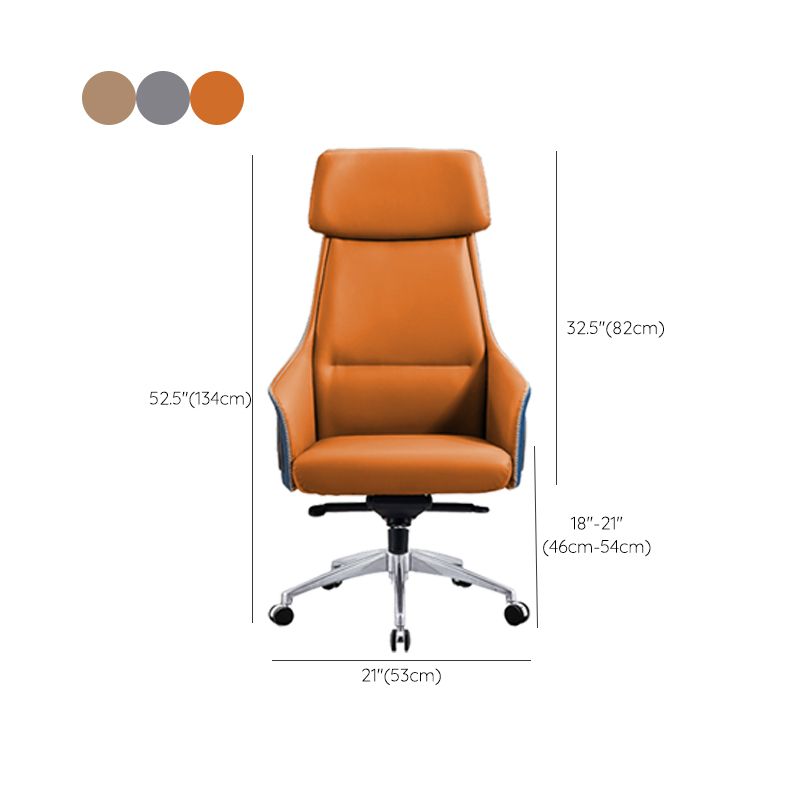 Modern Faux Leather Managers Chair High Back Office Executive Chair Clearhalo 'furn' 'furn_office_chair' 'Furniture' 'Office Chairs' 'Office Furniture' 'office_chair' 1200x1200_53a53f53-1715-4bc9-b467-37684962920f