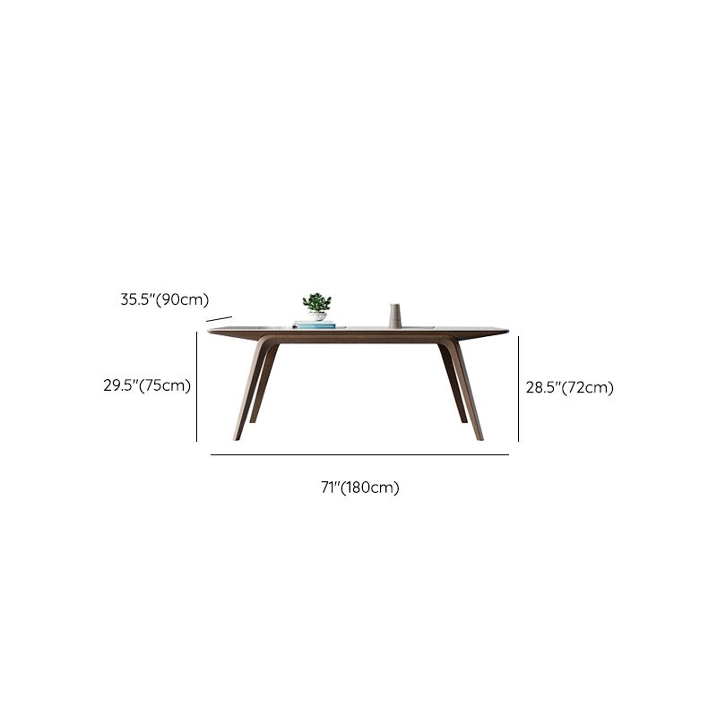 Medieval Modern Sintered Stone Table Rectangle Table with Wooden 4 Legs Clearhalo 'Dining Tables & Seating' 'Dining Tables' 'dining_table' 'furn' 'furn_dining_table' 'Furniture' 'Kitchen & Dining Furniture' 1200x1200_53a579c3-d0c2-4f8d-91b7-54c7049cf6b3