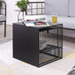 Frame 2 Nesting Square Coffee Table Set Black Iron Cocktail Table with Storage Shelf Clearhalo 'Coffee & Accent Tables' 'Coffee Tables' 'coffee_tables' 'furn' 'furn_coffee_tables' 'Furniture' 'Living Room Furniture' 1200x1200_53a5dfc0-2269-49c4-9298-ba93f73c5827