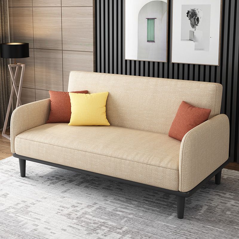 31.5" H Contemporary Cotton Blend Square Arm Convertible Sofa Clearhalo 'furn' 'furn_sofas' 'Furniture' 'Living Room Furniture' 'Sofa' 'sofas' 1200x1200_53a65981-20ba-4ba9-9416-0b53b331993c