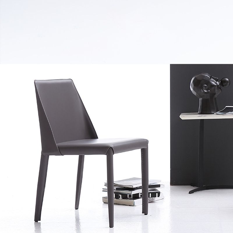 Contemporary Indoor Kitchen Chair Faux Leather Dining Side Chair Clearhalo 'Dining Chairs' 'Dining Tables & Seating' 'dining_chair' 'furn' 'furn_dining_chair' 'Furniture' 'Kitchen & Dining Furniture' 1200x1200_53a67744-18ed-4945-a0e2-ddcb2485c307
