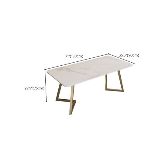Modern Stone Office Desk Metal White Writing Desk for Office Clearhalo 'furn' 'furn_office_desk' 'Furniture' 'Office Desks' 'Office Furniture' 'office_desk' 1200x1200_53a80cdb-d28e-4840-b529-4b9d0841a6e5