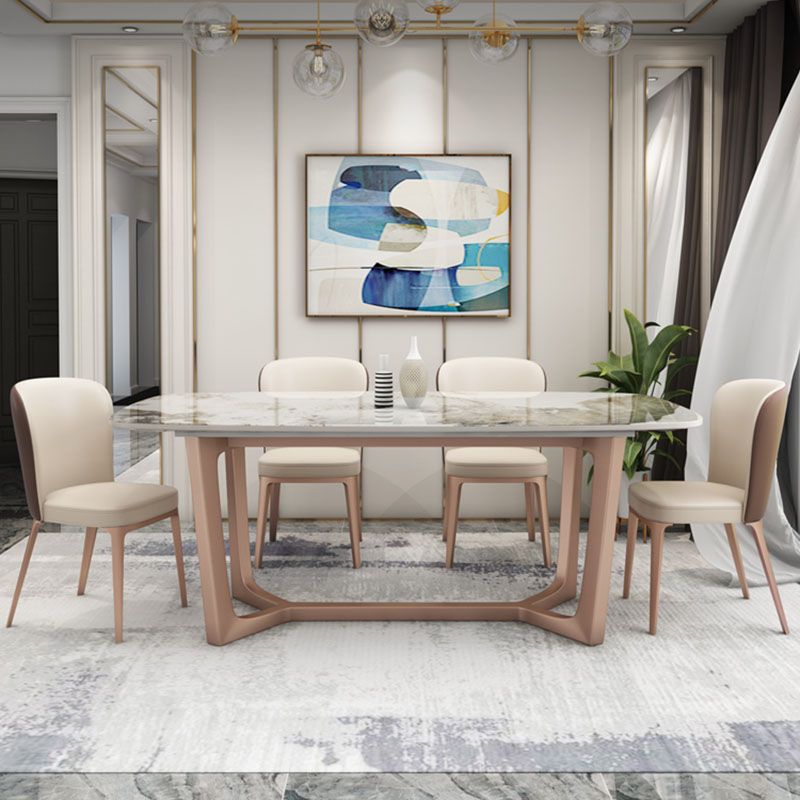 Sintered Stone Table for Restaurant Modern Rectangle Dining Table with Trestle Base Clearhalo ' dining_table' 'Dining Tables & Seating' 'Dining Tables' 'furn' 'furn_dining_table' 'Furniture' 'furniture_dining_table' 'Kitchen & Dining Furniture' 'kitchen&dining_furn' 'kitchen' 'kitchen_dining_table' 1200x1200_53a878f5-b28b-4fde-8f4a-67233a3505f4