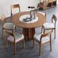 Round Dining Table Set 1/3/4/5/7 Pcs Ash Solid Wood Dining Table and Chairs