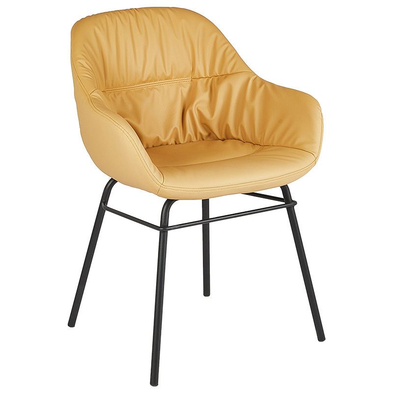 フェイクレザーダイニングチェアインダストリアルスタイルウィングバックアームチェア