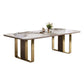 Traditional Luxury Sintered Stone Top Dining Table Rectangle Table With Metal Double Pedestal Clearhalo ' dining_table' 'Dining Tables & Seating' 'Dining Tables' 'furn' 'furn_dining_table' 'Furniture' 'furniture_dining_table' 'Kitchen & Dining Furniture' 'kitchen&dining_furn' 'kitchen' 'kitchen_dining_table' 1200x1200_53a95264-a14a-47a4-9801-799a8a76712c