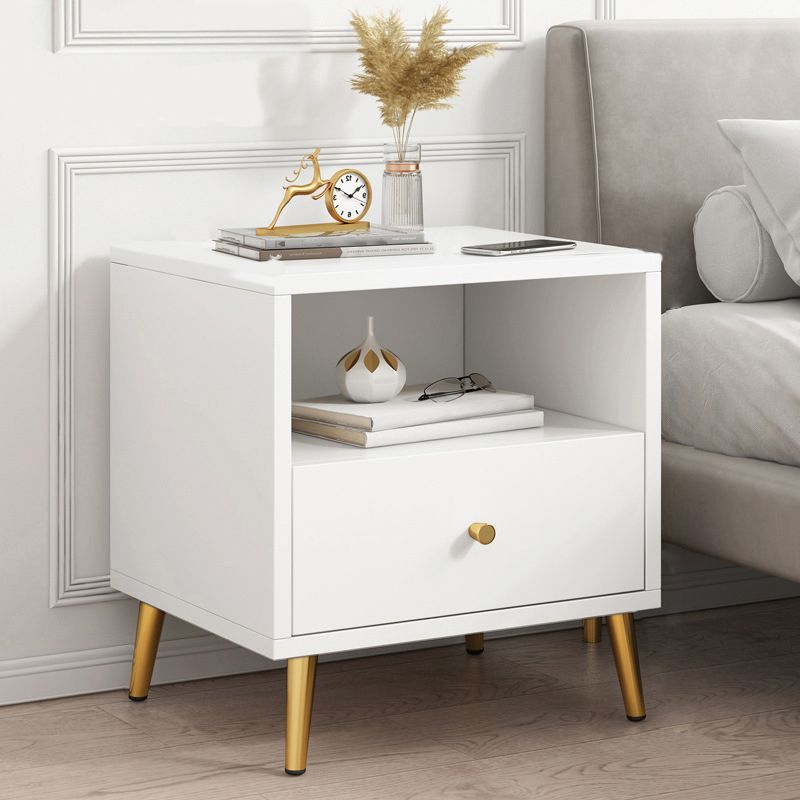 Pierras de gabinete de cabecera de madera de 20 "de altura incluida mesa de noche con cajón