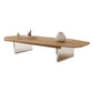 2 Legs Single Coffee Table Solid Wood Natural Free-Form Coffee Table