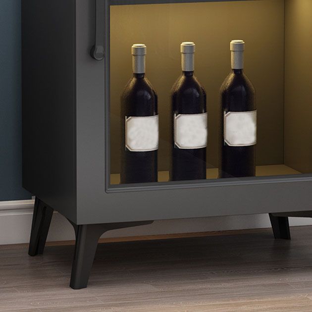 Contemporary Display Stand Faux Wood Glass Doors Storage Cabinet with Door Clearhalo 'Display & China Cabinets' 'display_china_cabinets' 'furn' 'furn_display_china_cabinets' 'Furniture' 'Kitchen & Dining Furniture' 1200x1200_53ace22c-9382-4dfb-8458-d58889e11e19