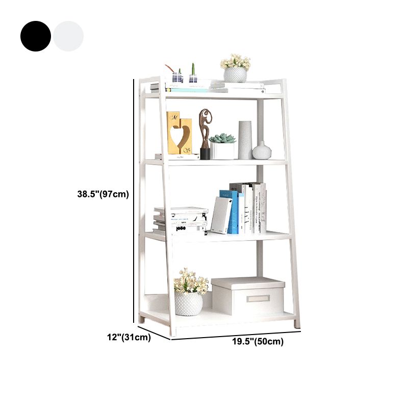 Modern Home Steel Book Shelf Ladder 12"W Matte Finish Bookcase Clearhalo 'Bookcases' 'furn' 'furn_bookcases' 'Furniture' 'Office Furniture' 1200x1200_53afb7aa-5875-4c99-95a6-cf6f7056da63