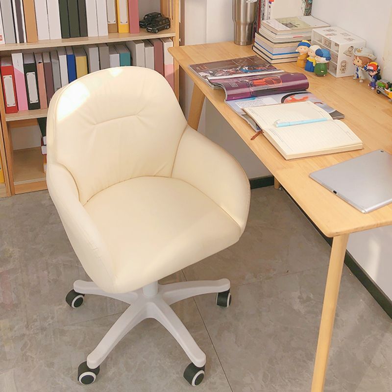 Modern Office Chair No Distressing Armless Ergonomic Chair with Wheels