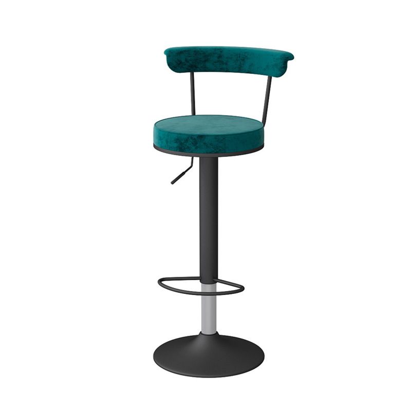 Sgabelli da pranzo posteriore glam sgabelli da bar ad altezza regolabile con base di metallo