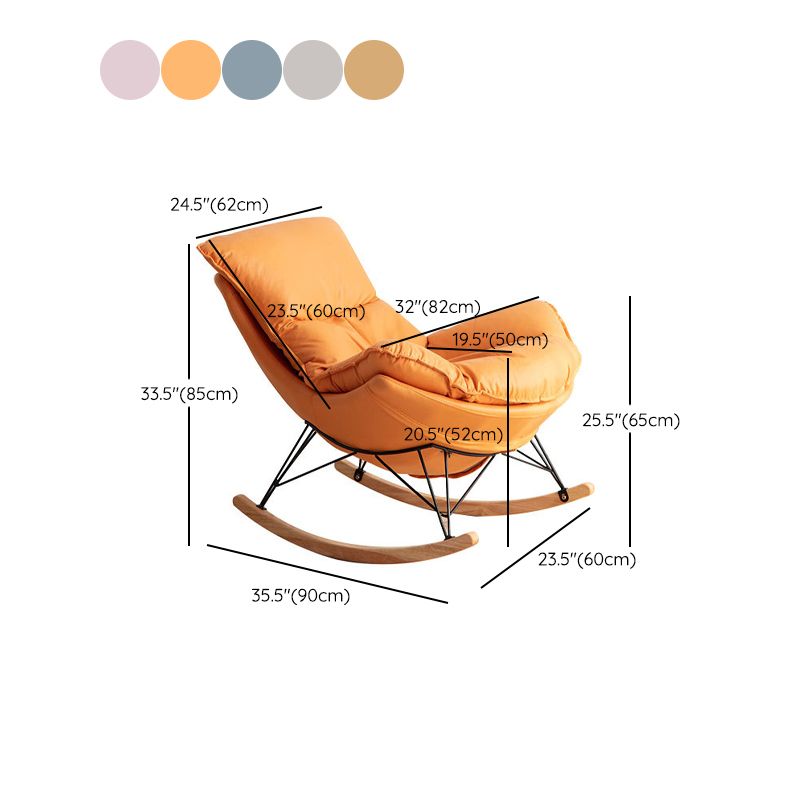 Contemporary Style Nursery Sofa Rocking Chair Indoor Rocking Chair with Ottoman