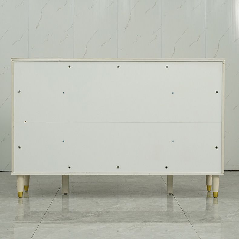 Scheda laterale Glam Sideboard Stone Glass con armadi e cassetti