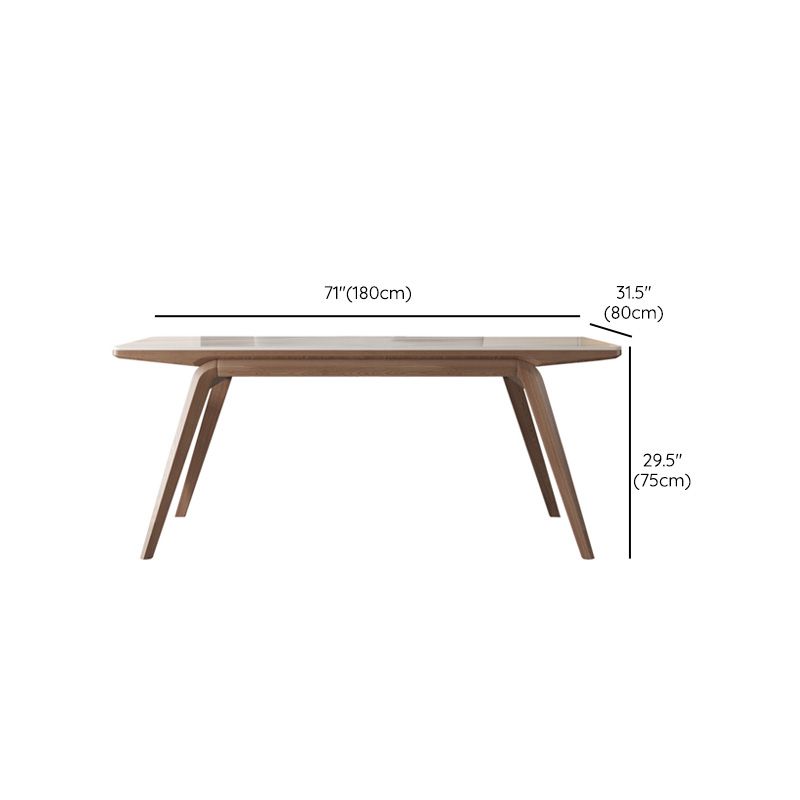 Table de salle à manger rectangulaire en pierre, mobilier de style moderne, blanc