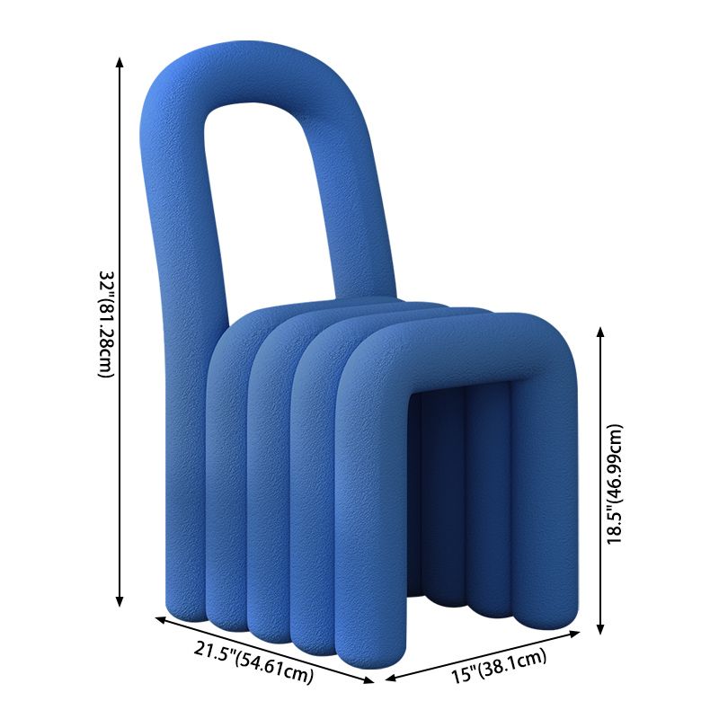 Velvet Designer Style Living Room Side Chair Open Back Dining Side Chair Clearhalo ' kitchen&dining_furn' 'Dining Chairs' 'Dining Tables & Seating' 'dining_chair' 'furn' 'furn_dining_chair' 'Furniture' 'furniture_dining_chair' 'Kitchen & Dining Furniture' 'kitchen' 1200x1200_53b1cab8-e5ae-4cc6-89ed-34cf44f5a6a6