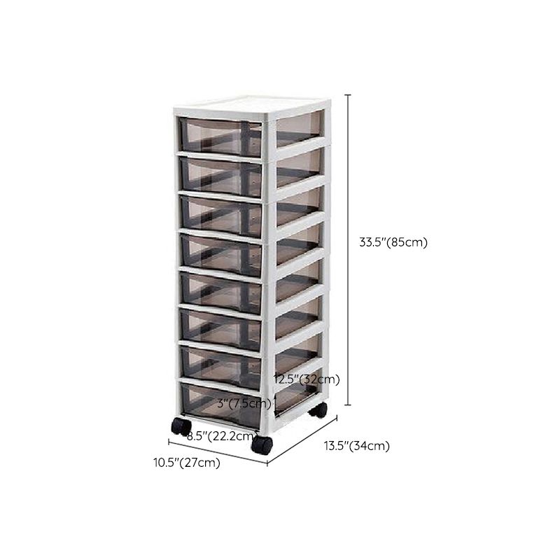 Classeur transparent vertical des tiroirs en plastique