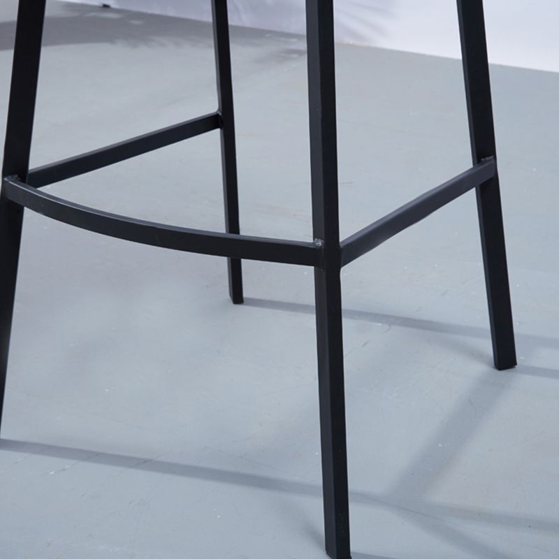 Modern Footrest Coffee Shop Stool Matte Finish Upholstered Bar Stools Clearhalo 'Bar Furniture' 'Bar Stools' 'bar_stools' 'furn' 'furn_bar_stools' 'Furniture' 'furniture_bar_stools' 'Kitchen & Dining Furniture' 1200x1200_53b3cef5-faed-47a2-b00f-d3c0e49d3fc3