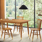 Slat Back Side Chair Wood Scandinavian Dining Kitchen Room Chair