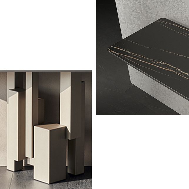 15" Wide Stone Contemporary Console Table Black Rectangle Sofa Table Clearhalo 'Console Tables' 'console_tables' 'Entry & Mudroom Furniture' 'furn' 'furn_console_tables' 'Furniture' 1200x1200_53b81340-6fa5-460a-a4ef-21326b8e531a