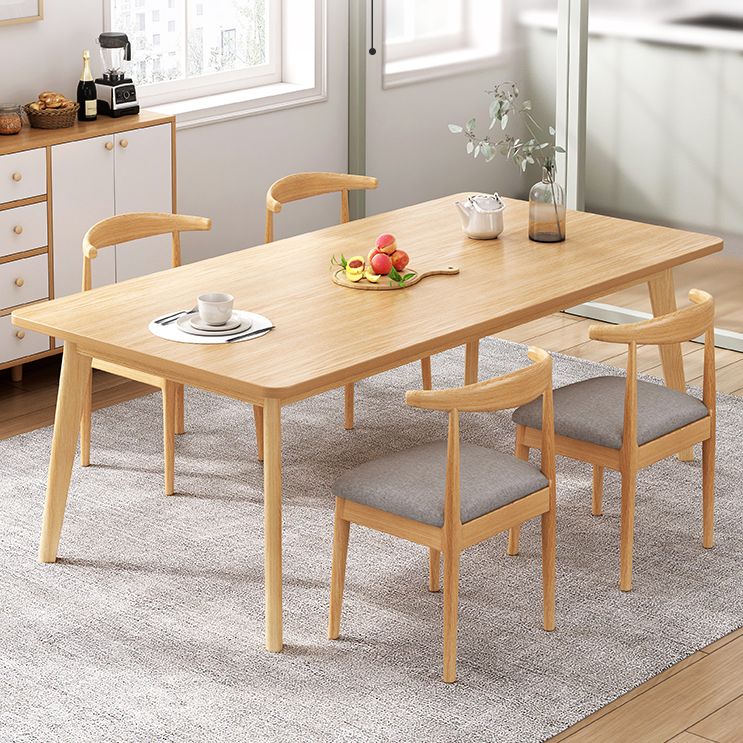 Minimalist Standard Kitchen Dining Set MDF Rectangle Shape Dining Set with 4 Legs Base Clearhalo 'Dining Room Sets' 'Dining Tables & Seating' 'dining_room_set' 'furn' 'furn_dining_room_set' 'Furniture' 'furniture_dining_room_set' 'Kitchen & Dining Furniture' 'kitchen&dining_furn' 'kitchen' 1200x1200_53b84699-b475-48c3-9a9a-3832e76442c1