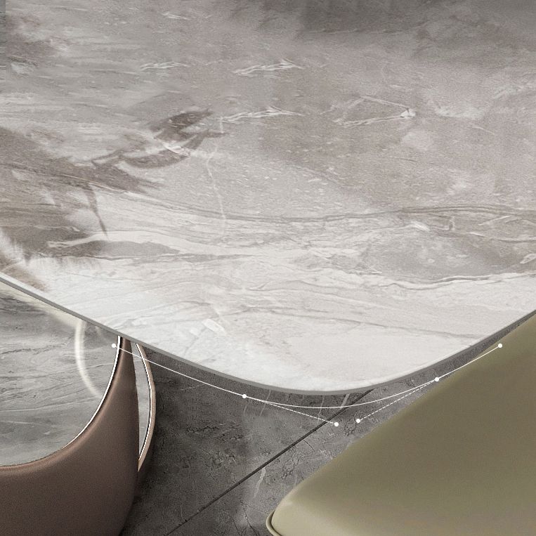 Contemporary 1/4/5/6 Pieces Dining Set Gray Sintered Stone Dining Room Set Clearhalo 'Dining Room Sets' 'Dining Tables & Seating' 'dining_room_set' 'furn' 'furn_dining_room_set' 'Furniture' 'furniture_dining_room_set' 'Kitchen & Dining Furniture' 'kitchen&dining_furn' 'kitchen' 1200x1200_53b848ce-513b-475a-8981-1ed8423ab4c6