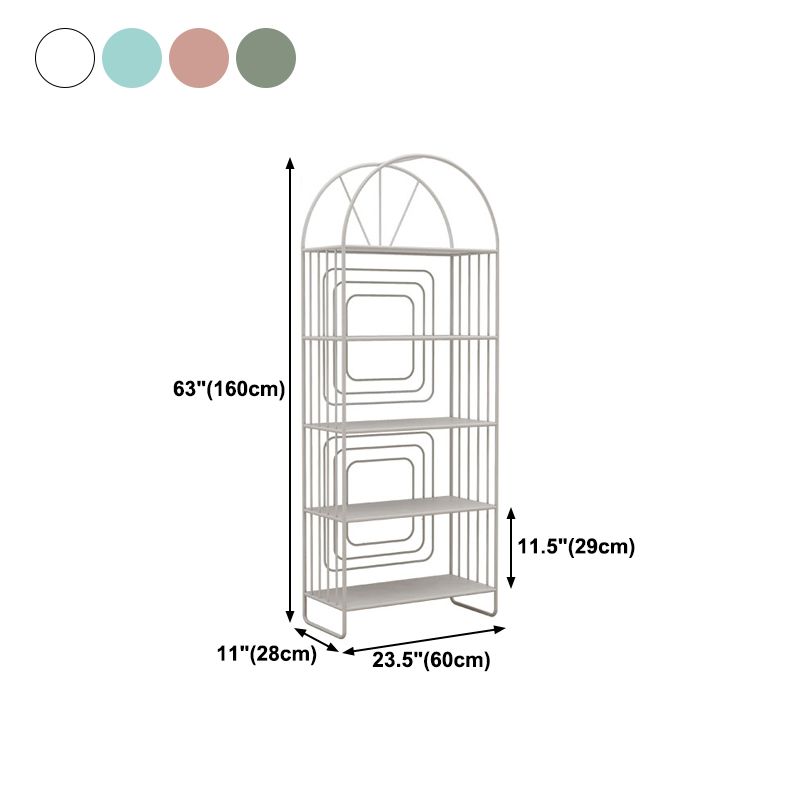 Scandinavian Style Metal Bookshelf Open Back Bookcase for Office Clearhalo 'Bookcases' 'furn' 'furn_bookcases' 'Furniture' 'furniture_bookcases' 'Office Furniture' 1200x1200_53b96e13-b5da-4501-8931-ae9e3063fc91