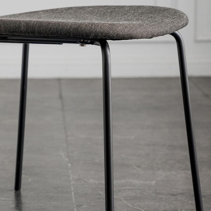 Industrial Style Linen Fabric Dining Chair Open Back Dining Side Armless Chair Clearhalo ' kitchen&dining_furn' 'Dining Chairs' 'Dining Tables & Seating' 'dining_chair' 'furn' 'furn_dining_chair' 'Furniture' 'furniture_dining_chair' 'Kitchen & Dining Furniture' 'kitchen' 1200x1200_53b98dc2-4c7f-4897-ae0e-66a3f706174d