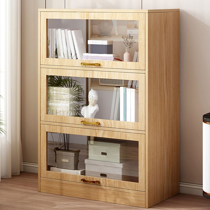 Modern Engineered Wood Bookshelf Standard Closed Back Bookcase