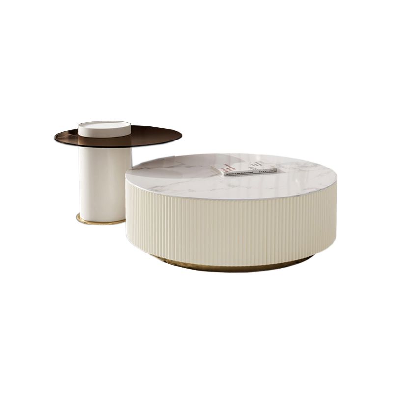 Slate Coffee Table Frame 2 Piece Nesting Tables with Storage Drawer Clearhalo 'Coffee & Accent Tables' 'Coffee Tables' 'coffee_tables' 'furn' 'furn_coffee_tables' 'Furniture' 'Living Room Furniture' 1200x1200_53bc3c92-487e-4c95-bc6d-194049398704