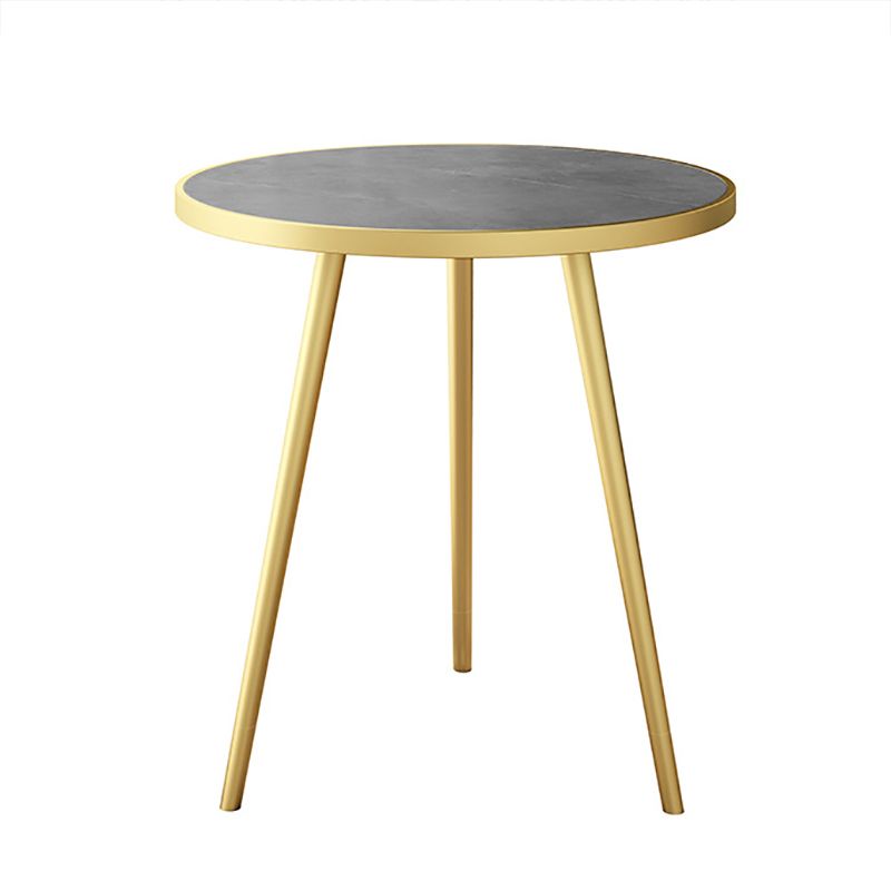 Tableau de comptoir à dalle de roche de style moderne Gris gris / blanc / noir rond