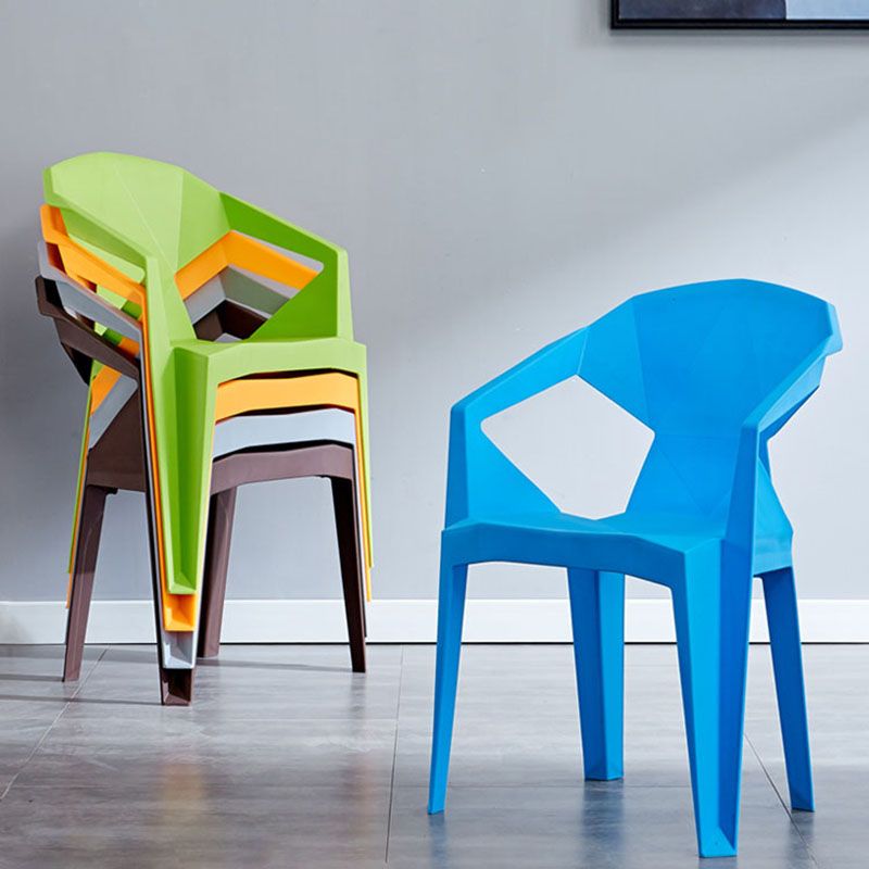 Contemporary Style Dining Chairs Plastic Dining Arm Side Chairs for Kitchen (Set of 4) Clearhalo ' kitchen&dining_furn' 'Dining Chairs' 'Dining Tables & Seating' 'dining_chair' 'furn' 'furn_dining_chair' 'Furniture' 'furniture_dining_chair' 'Kitchen & Dining Furniture' 'kitchen' 1200x1200_53be518c-e303-44a7-9ed1-6b0a8004d3f9