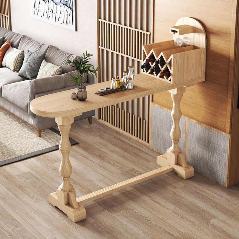 1/2/5 Pieces Irregular Shape Pub Table Set Modern Wooden Counter Table with Set Clearhalo 'Bar Furniture' 'furn' 'furn_home_bar_bar_sets' 'Furniture' 'Home Bars & Bar Sets' 'home_bar_bar_sets' 'Kitchen & Dining Furniture' 1200x1200_53bf64f2-af2b-4c12-bcdc-eab43f3b62af